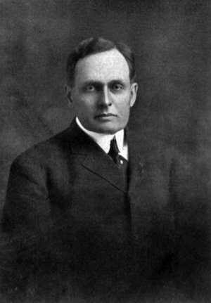 posted photo of Harry Garfield, ca. 1911