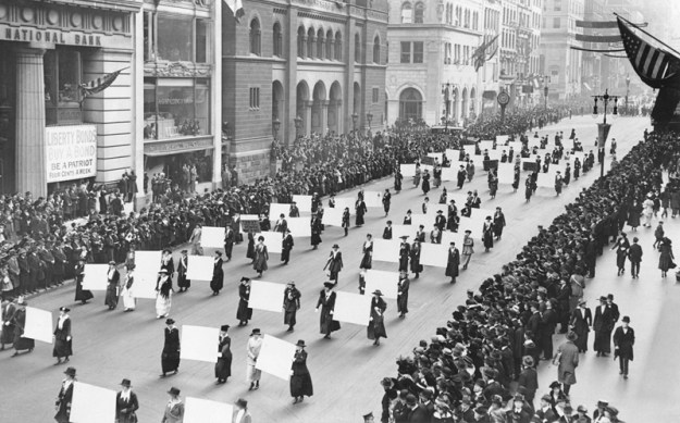 Suffragist Parade, Fifth Avenue, 1917.