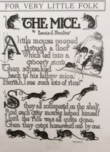St Nicholas magazine poem, The Mice, January 1918.