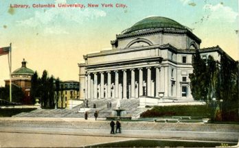 Postcard of Columbia University library, 1917.