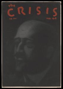 Crisis Magazine cover, February 1918, drawing of W.E.B. Du Bois.