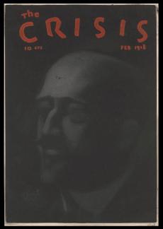 Crisis Magazine cover, February 1918, drawing of W.E.B. Du Bois.