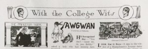 Judge magazine banner, With the College Wits, February 9, 1918.
