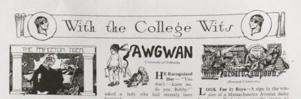Judge magazine banner, With the College Wits, February 9, 1918.