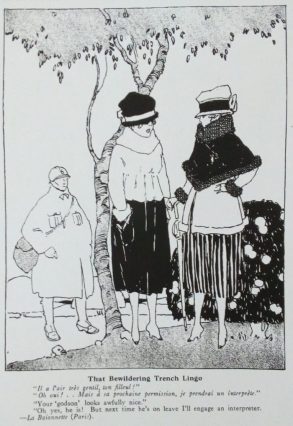 French cartoon in Judge magazine, That Bewildering Trench Lingo, 1918.
