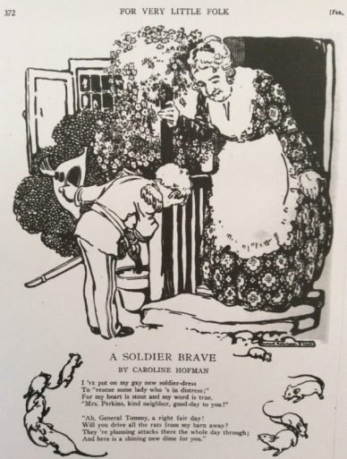 Poem, A Soldier Brave, St. Nicholas magazine, 1918.