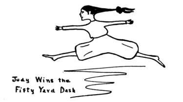 Daddy-Long-Legs illustration, Judy Wins the Fifty Yard Dash.