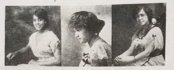 Three photographs of African-American women in The Crisis magazine, 1918.