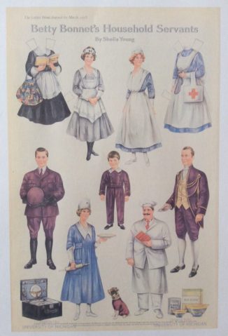Paper doll servants, Ladies' Home Journal, 1918.