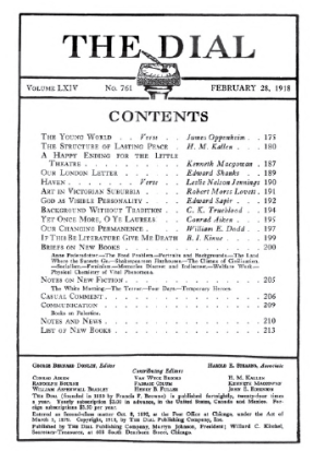 The Dial cover page, February 23, 2019.