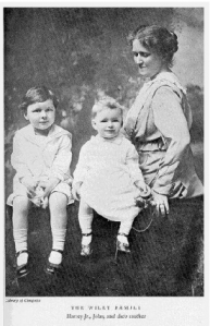 Suffragist Anna Kelton Wiley with her sons.
