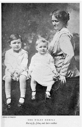 Suffragist Anna Kelton Wiley with her sons.