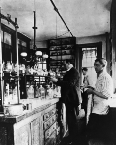 Dr. Harvey Wiley in his USDA lab.