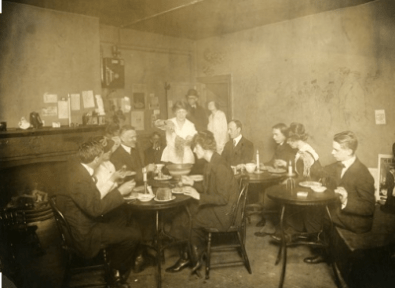 Bohemian gathering in Greenwich village, 1910s.