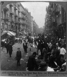 Lower East Side, New York, street scene, ca. 1915.