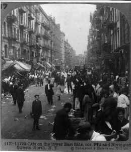 Lower East Side, New York, street scene, ca. 1915.