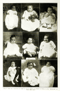 Photographs of nine babies in October 1918 issue of The Crisis.