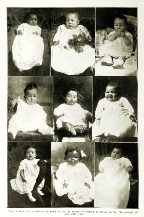 Photographs of nine babies in October 1918 issue of The Crisis.