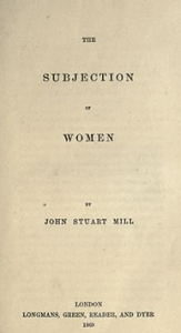 Title page, The Subjection of Women by John Stuart Mill