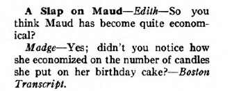 Joke called Slap on Maud, Judge magazine, 1918.