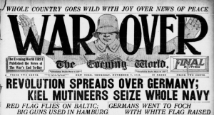 New York Evening World headline, War Over.