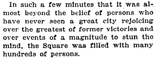 New York Times text, In such a few minutes that it was almost beyond belief...