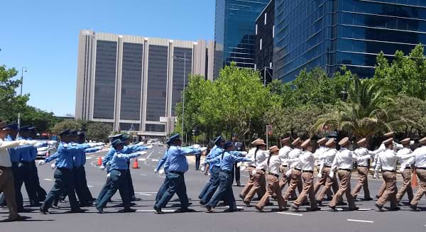 Marching band in Cape Town.