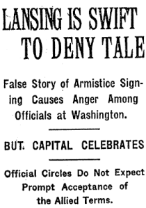 New York Times headline, Lansing is Swift to Deny Tale.