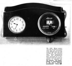 Clock and speedometer, Vanity Fair, December 1918.