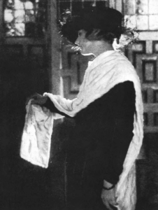 Woman wearing white fur stole, Vanity Fair, December 1918.