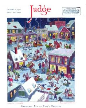 December 28, 1918 Johnny Gruelle Life cover titled Christmas Eve at Yapp's Crossing.