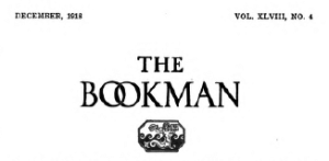 Front page header for The Bookman magazine, December 1918