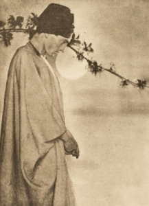 Photograph of poet George Sterling, Rubaiyat illustration, 1905.