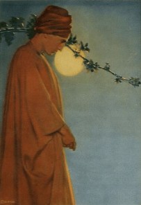 Tinted photograph of poet George Sterling, Rubaiyat illustration.