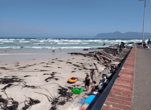 Photograph of beach in Muizenberg, Cape Town, South Africa.