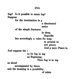 Text of poem Ing by Walter Conrad Arensberg, from The Others, An Anthology of the New Verse, 1917.