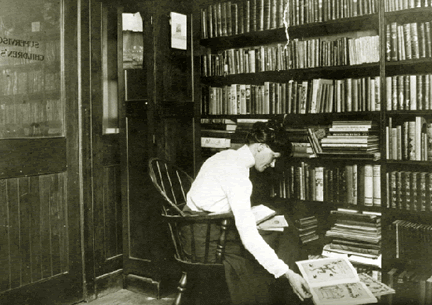 Anne Carroll Moore at New York Public Library, ca. 1906.