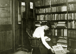 Anne Carroll Moore at New York Public Library, ca. 1906.