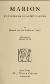 Cover, Marion: The Story of an Artist's Model, by Winnifred Eaton