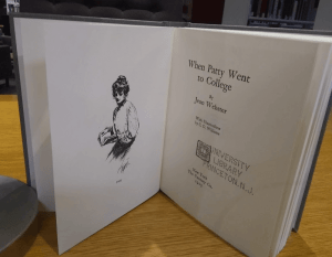 Frontispiece and title page of When Patty Went to College, by Jean Webster.