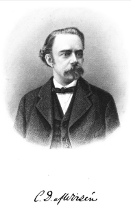 Photograph of Carl David af Wirsén with signature, 1877.
