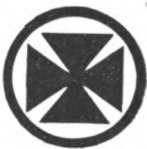 Ambulance Girl Scout badge, 1916, Maltese cross.