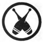 Athletics Girl Scout badge, 1916, Indian clubs.