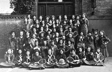 Girl Scout troop, 1916.