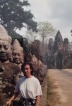 Mary Grace McGeehan at Angkor Wat, 1996.