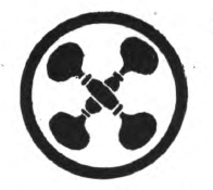 Personal Health Girl Scout badge, 1916 (crossed dumbbells).