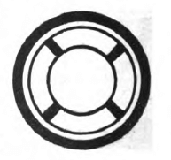 Swimmer Girl Scout badge, 1916 (life buoy). 