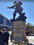 Cape Town Cenotaph with wreaths, November 11, 2018.