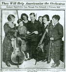 Children with string instruments, 1920.