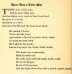 There Was a Little Man from Mother Goose Nursery Rhymes, text.